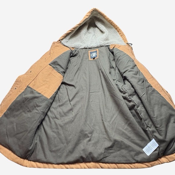 Pittsburgh Steelers Jacket Mens Large Brown Hooded Canvas Zip NFL Darius Rucker - Picture 10 of 16